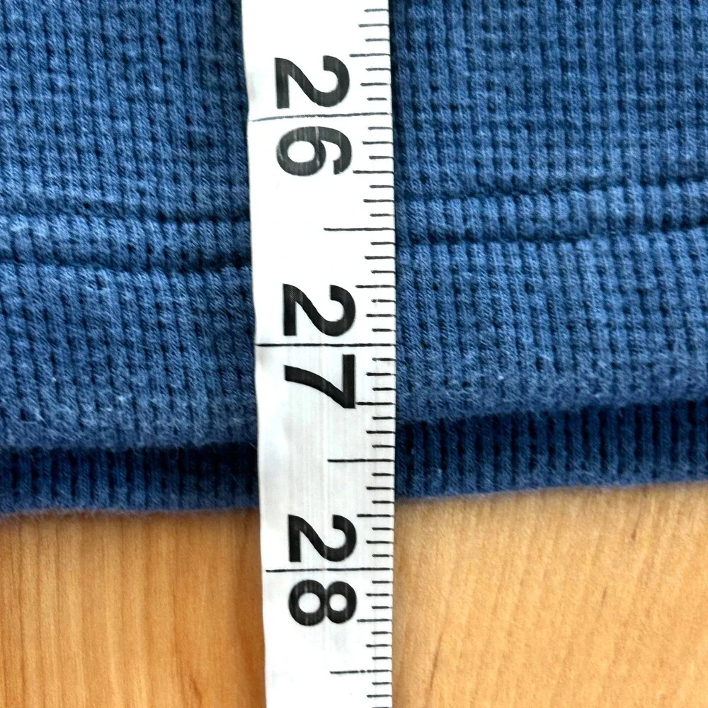 The North Face Mens Waffle Knit Pullover Hoodie Blue A7WS8 Size L
